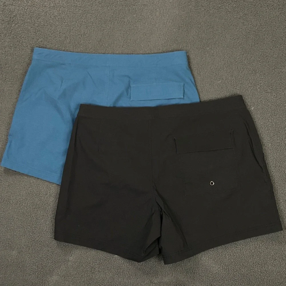 Set of 2 Standard Cloth Board Shorts Mens 2XL Blue Black 5